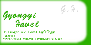 gyongyi havel business card